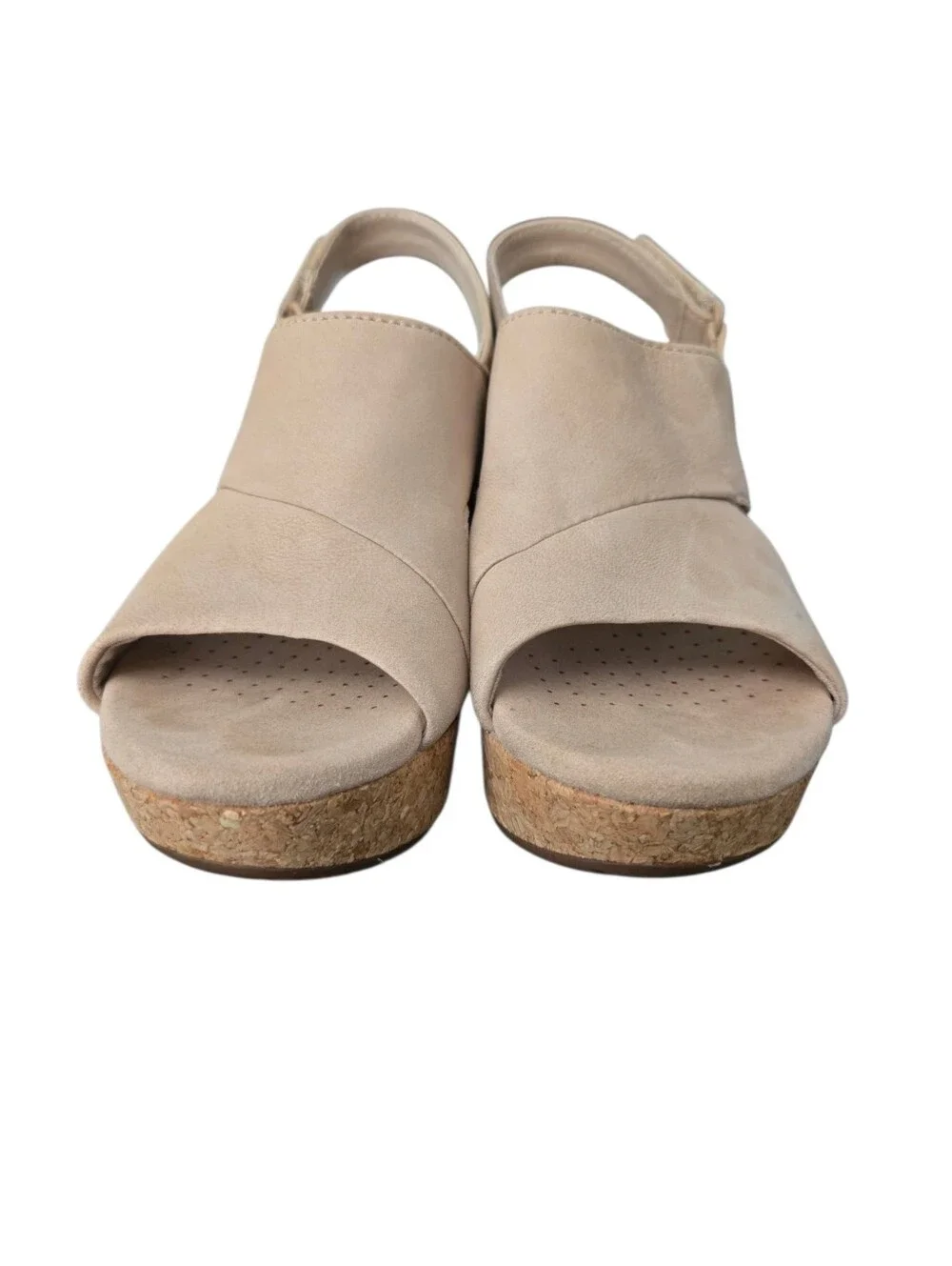 Clarks Annadel Eirwyn Beige Wedge Sandal. 7.5 M